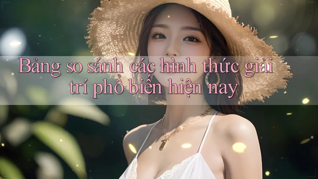 Bảng so sánh các hình thức giải trí phổ biến hiện nay