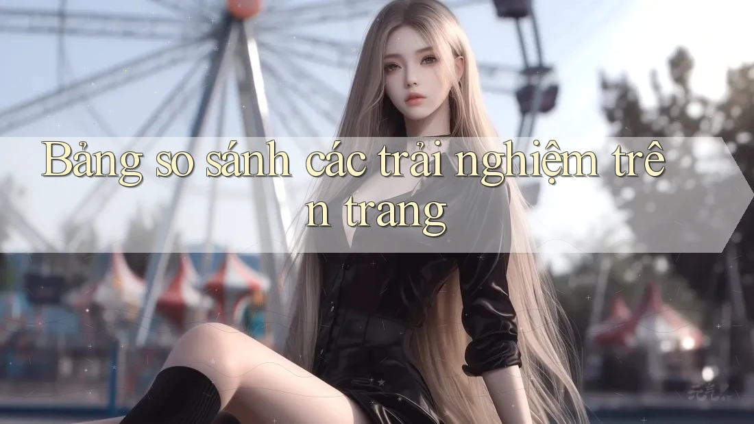 Bảng so sánh các trải nghiệm trên trang