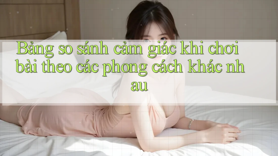 Bảng so sánh cảm giác khi chơi bài theo các phong cách khác nhau