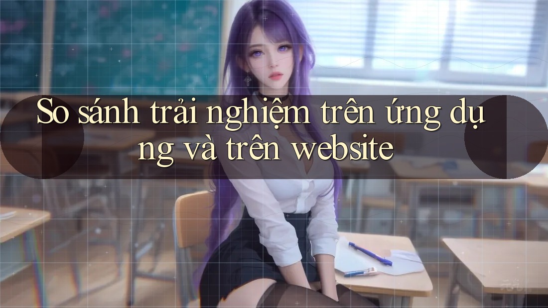 So sánh trải nghiệm trên ứng dụng và trên website